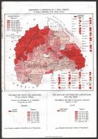 Magyarok a Kárpátok és a Tisza között az 1910. év statisztikai adatai alapján, kétoldalas térkép, 31×22 cm
