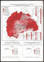 Magyarok a Kárpátok és a Tisza között az 1910. év statisztikai adatai alapján, kétoldalas térkép, 31...