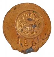 Franciaország 1921. "Nizzai Ünnepi Bizottság"  aranyozott, zománcozott Br gombjelvény hátl...