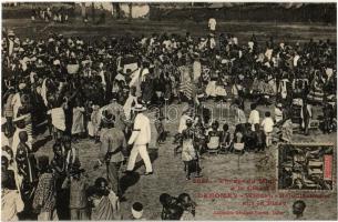 Ouidah, Whidah, Dahomey, Voyage du Ministre des Colonies a la Cote dAfrique, Réjouissances sur la Place/ Travel of the Minister of the Colonies to the Cote dAfrique, African folklore, celebration