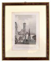 cca 1850 Ludwig Rohbock (1820-1883) - G. Hess: Szentháromság tere és Nagyboldogasszony egyháza Budán...