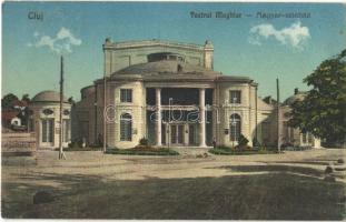 Kolozsvár, Cluj; Teatrul Maghiar / Magyar színház. Bernát kiadása / Hungarian theatre + &quot;1940 Kolozsvár visszatért&quot; So. Stpl.