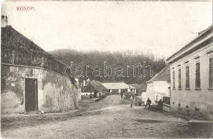 Konop, Conop; utca, házak / street view, road, houses (r)