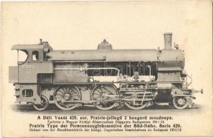 A Déli Vasút 429. sor. Prairie-jellegű 2 hengerű mozdonya. 1918. A Gőzmozdony kiadása / Südbahn-Gesellschaft, locomotive