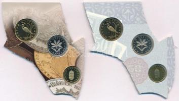 1997. 1Ft + 2Ft + 5Ft + 1998. 1Ft + 2Ft + 5Ft, forgalmi szettekből kivágva T:PP