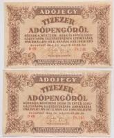 1946. 10.000AP (5x) sorszámkövetők, sorszámos változat T:I-
Adamo P49