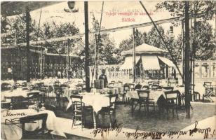 1911 Siófok, Telepi vendéglő és kávéház, kerthelyiség. Elkán Ármin kiadása