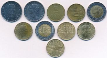 Olaszország 1974-1999. 100L-500L (10xklf) T:1-,2
Italy 1974-1999. 100 Lire - 500 Lire (10xdiff) C:1...