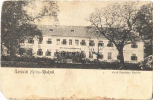 1907 Nyitraújlak, Nyitra-Újlak, Velké Záluzie; Gróf Esterházy kastély / castle (EM)