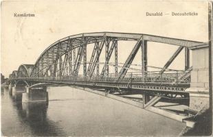 1915 Komárom, Komárno; Duna híd. L. H. Pannonia 206. / Donaubrücke / Danube bridge (EK)