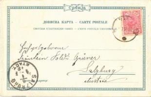 1898 Belgrade, Beograd; Kijevo, Topcider, Donji Grad, Serbian folklore. V. Valozic Buchhandlung Art ...
