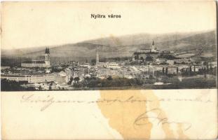 1906 Nyitra, Nitra; látkép, templomok. 630. Fürst Sz. kiadása / general view, churches (fl)