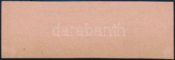 cca 1910 III. helyi belépőjegy ellenőrző szelvénnyel a budapesti ügetőversenyre, szép állapotban