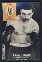 1960 Papp László fényképe eredeti aláírással / Photo of box champion László Papp with autograph signature