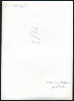 1986 Alain Prost többszörös világbajnok Forma 1-es versenyző dedikál, Waller Ferenc felvétele, 17,5×...