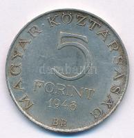 1948. 5Ft Ag "Petőfi" T:2 
Adamo EM1