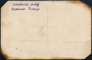 1917 Lotzkovits Rudolf  K. u. k. Feldkurat (tábori lelkész) Trebinjében, hátoldalon feliratozott fot...