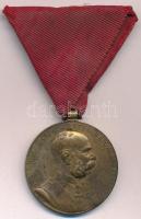 1898. Jubileumi Emlékérem Fegyveres Erő Számára / Signum memoriae (AVSTR) Br kitüntetés mellszalaggal T:2- / Hungary 1898. Commemorative Jubilee Medal for the Armed Forces decoration with ribbon C:VF NMK 249.