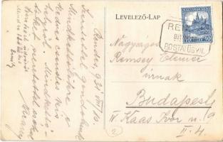 1931 Balatonrendes, Rendes; Új utcasor, Római katolikus templom, Vass nyaraló, villa, kerékpár + &qu...