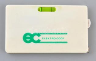 Electro Coop feliratos zseb vízmérték és mérőszalag, 8x5 cm