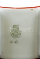 Zsolnay porcelán díszkulacs, 2 db, jelzett, kis kopásokkal, m: 7,5 és 13 cm