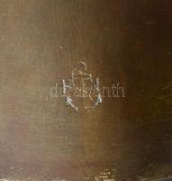 Régi réz hajóskürt, jelzett, repedéssel, h:22 cm