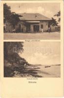 1932 Bölcske, Csónakkikötő, Hangya Szövetkezet üzlete. Tumpek fényképész kiadása