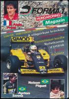 Az első és második magyar Forma-1 Nagydíj műsorfüzetei. Nelson Piquet, Ayton Senna, Nigel Menzel stb...