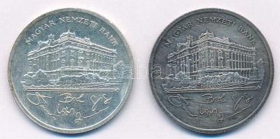 1992. 200Ft Ag "MNB" (2x) T:2,2- patina Adamo F13