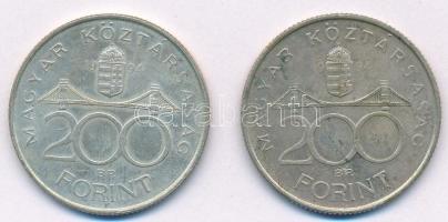 1994. 200Ft Ag "Deák" (2x) T:2 patina Adamo F13.1