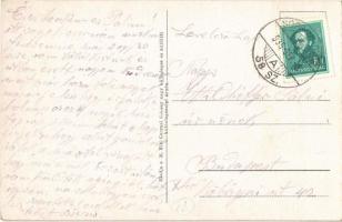 1935 Csorna, Premontrei templom és rendház + "SOPRON - GYŐR 58 A SZ." vasúti mozgóposta bé...