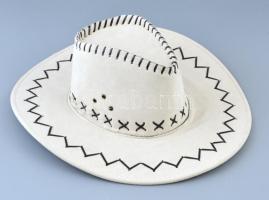 Cowboy kalap, bőr, jó állapotban, h: 39 cm