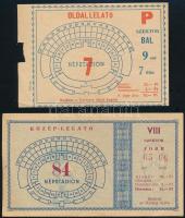 cca 1960 2 db Népstadion belépőjegy