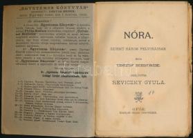 Ibsen Henrik: Nóra. Színmű három felvonásban. Fordította: Reviczky Gyula. Egyetemes Könyvtár. 59-61....
