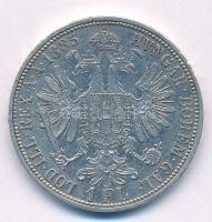 Ausztria 1885. 1Fl Ag "Ferenc József" T:1-,2 kis ü. Austria 1876. 1 Florin Ag "Franz ...