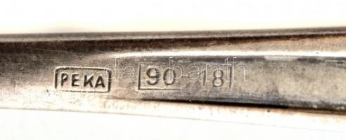 Lövész díszkanál, jelzett, h: 14 cm