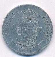 1879KB 1Ft Ag "Ferenc József / Középcímer" T:2- Adamo M15