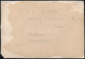 cca 1918-1919 Nyitra, főtér a cseh megszállás idején, hátoldalon feliratozott fotó, egyik sarka hián...