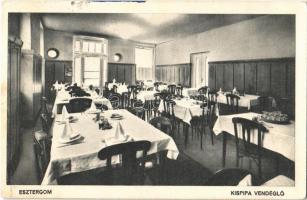 1939 Esztergom, Kispipa vendéglő, étterem, belső