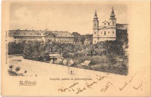 1901 Nagyvárad, Oradea; Püspöki palota és székesegyház / bishops palace, cathedral