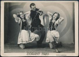 cca 1930 Lorant Trio, fotó kis sérüléssel, 12×16 cm
