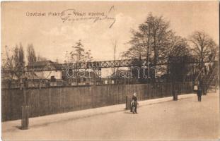 Piski, Simeria; Vasúti átjáróhíd / railway passageway bridge