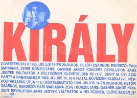1989 Király Tamás plakát, 31×42 cm