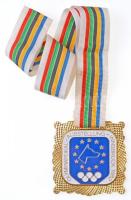 Ausztria 1982. OLYMPIAPOKAL - AUSSTELLUNG - INNSBRUCK 1982 zománcozott fém díjérem szalagon (73x72mm) T:1- Austria 1982. OLYMPIAPOKAL - AUSSTELLUNG - INNSBRUCK 1982 enamelled metal prize medal with ribbon (73x72mm) C:AU