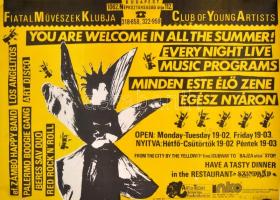 Fiatal Művészek Klubja, plakát, 39×55 cm