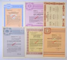 9db-os "MINTA" felülnyomásos kötvény, közte "Magyar Posta Körzeti Telefonkötvénye&quo...