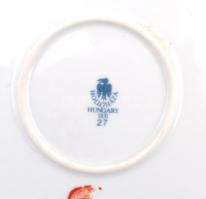 Hollóházi Szász Endre által tervezett mintával (Napfény) díszített tálka, matricás, jelzett, kis kop...