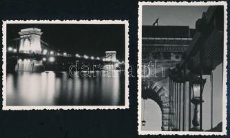cca 1950 Budapest, Lánchíd-részletek, 6 db fotó, 6×9,5 cm