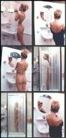 Erotikus fotósorozat fürdőszobában, 12 db, 13×9 cm