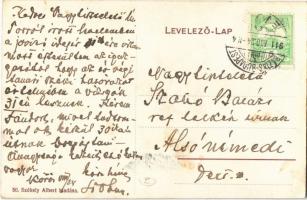 1911 Nagykőrös, Református templom, lovasszekér, Kossuth Lajos szobor. Székely Albert kiadása + &quo...